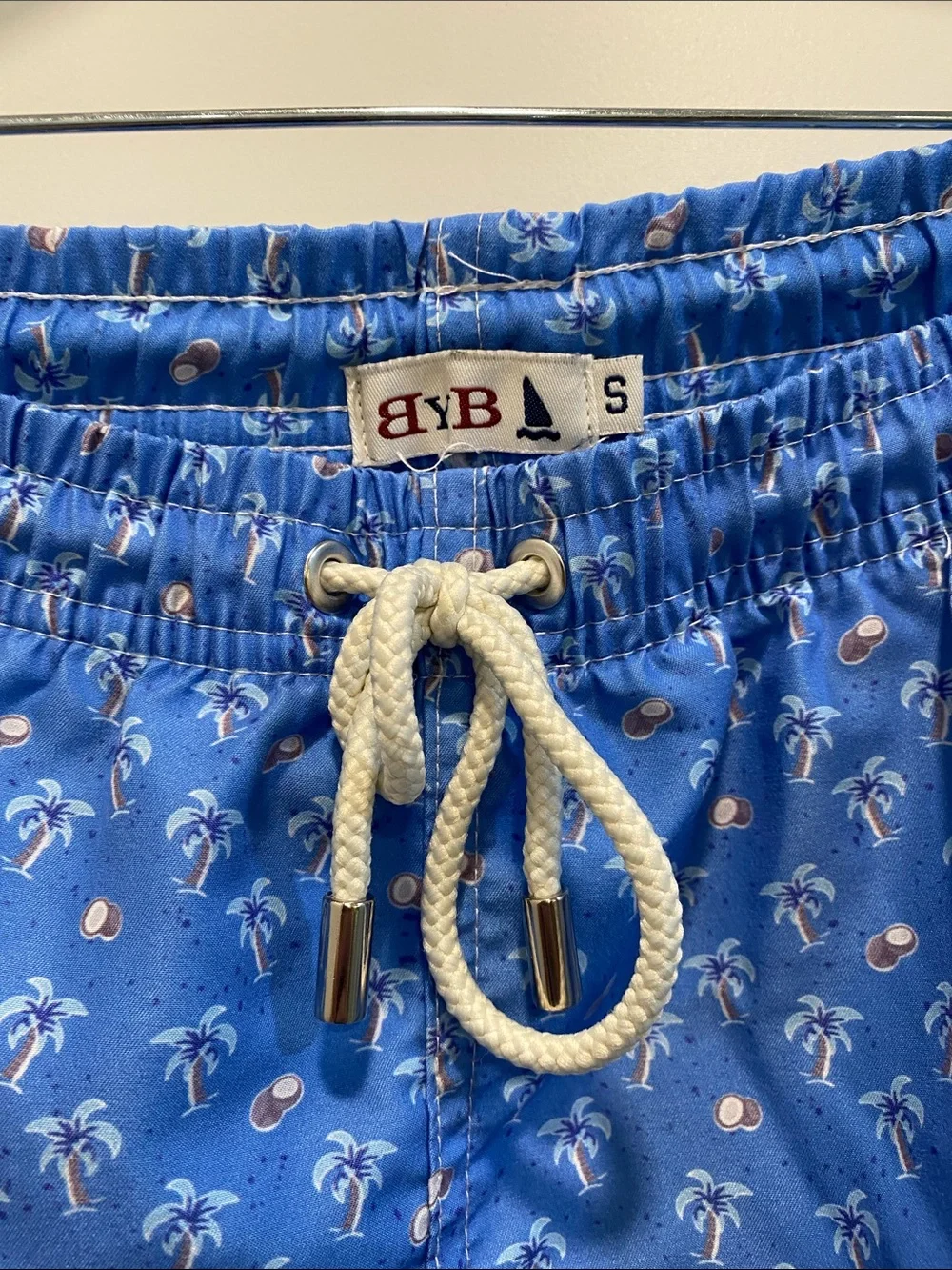 B y B mens swim trunks. Small with mesh.